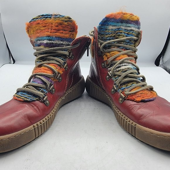 Josef Seibel Maren Womens 6-6.5 Bootie Leather Ankle Boot Brown Warm Comfort - Picture 3 of 13